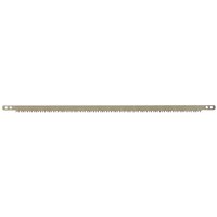 Draper 600mm bow saw blade, silver metal with sharp teeth and mounting holes at each end.