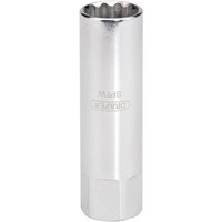 Silver Draper 8mm thin wall Hi-Torq 12-point spark plug socket with 14mm socket and 3/8" square drive.