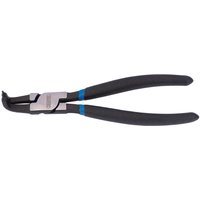 Black-handled Draper 90° Tip Internal Circlip Pliers, 170mm, with angled tips and silver metal jaws.