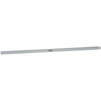 Silver Draper aluminium rule, 1m/39", with black measurement markings and hanging hole at one end.