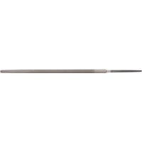 Gray Draper round file, 12 x 150mm, with tapered end and textured surface for metalworking.