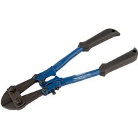 Blue Draper bolt cutter, 350mm, with black rubber grips and sturdy steel jaws.