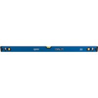 Blue Draper box section level, 900mm, with yellow vials and black end caps.