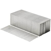 Pack of 5000 Draper 18 gauge 40mm brad nails, silver, rectangular stack with smooth finish.