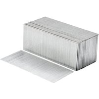 Draper 18 gauge brad nails, 50mm length, pack of 5000, silver finish, neatly stacked in a rectangular block.