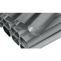 Silver Draper cable wiring staples, 10mm, neatly stacked in rows, pack of 1000.