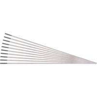 Draper Ceriated Tungsten Electrodes, 1.6 x 150mm, silver rods with black tips, pack of 10 arranged in a fan shape.