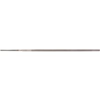 Draper chain saw file, 150 x 4mm, slim cylindrical metal tool, sold in a box of 12, used for sharpening chainsaws.