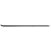 Black Draper chisel point crowbar, 1.5m long, with a curved end and flat chisel tip.
