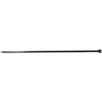 Black Draper chisel point digging bar, 1.5m long, with a pointed end and flat chisel end for digging and prying.