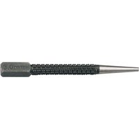 Black Draper cupped nailset, 3 x 100mm, with textured grip and pointed tip.