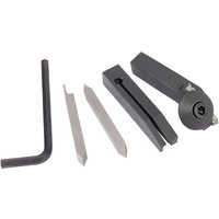 Draper Cutter Set with two gray metal cutters, black handle, and hex key.