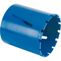 Blue Draper diamond core bit, 152 x 150mm, with segmented edge and side slots for efficient drilling.