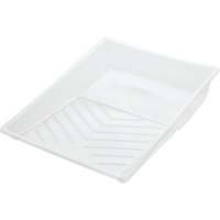 White Draper paint roller tray liner, 9in/230mm, with ribbed base for even paint distribution, pack of 5.