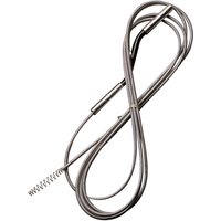 Coiled Draper drain cleaner, 4.7m, with metal cable and spiral end for unclogging pipes.