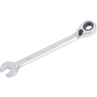 Silver Draper 8mm reversible ratcheting spanner with open-end and ring head, HI-TORQ design, polished finish.