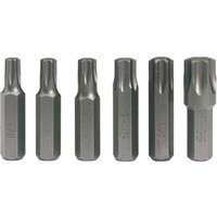 Draper TX-STAR T30 impact screwdriver bit, silver, hexagonal base, star-shaped tip, durable steel construction.