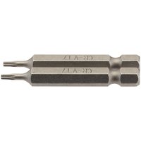 Draper TX-STAR Insert Bit, silver, 1/4" hex, 50mm long, T7 size, pack of 2, engraved with "CR-V7" on the side.
