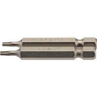 Draper TX-STAR Insert Bit, 1/4" hex, 50mm long, T9, silver metallic finish, pack of 2.