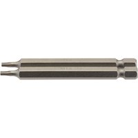 Draper TX-STAR Insert Bit, 1/4" hex, 75mm long, T10, silver steel, hexagonal shaft, pack of 2.