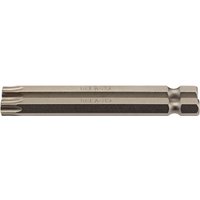 Draper TX-STAR Insert Bit, 1/4" hex, 75mm long, T40, silver metal finish, pack of 2, with engraved text.