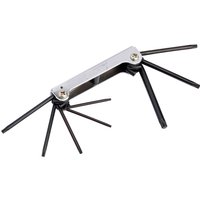 Draper TX-STAR Pocket Key Set with 8 black star-shaped keys in a compact silver and black folding holder.