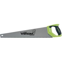 Draper Venom handsaw, 550mm, silver blade, green and black ergonomic handle, 7tpi/8ppi teeth.