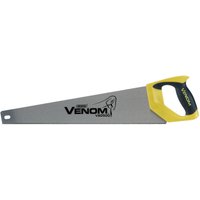 Draper Venom handsaw, 500mm, silver blade, yellow and black handle, 11tpi/12ppi, with logo on blade.