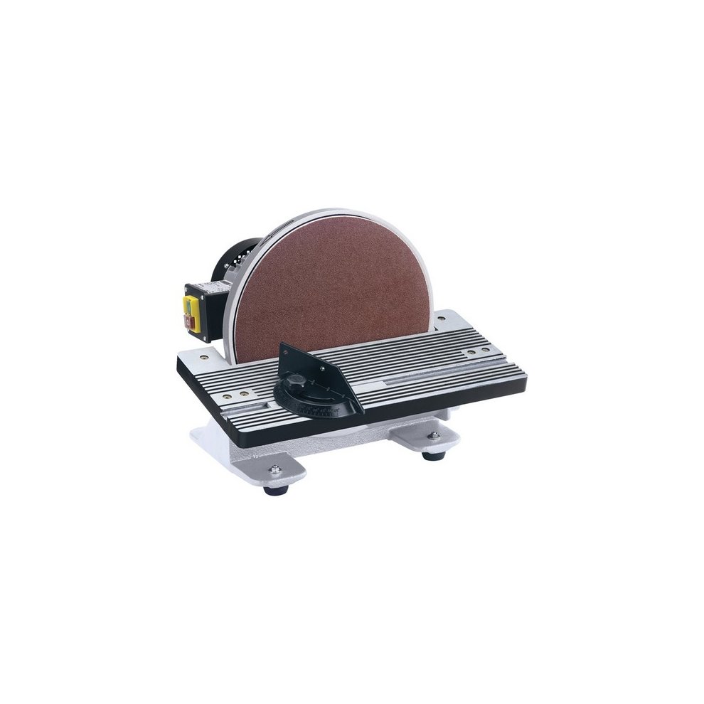 Draper DS305 wheel sander features a 305mm sanding disc, a sturdy metal base, adjustable angle settings, and a sleek silver and black design for efficient sanding.