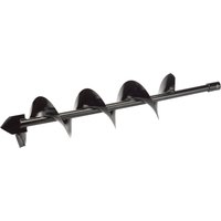 Black Draper Earth Auger Drill Bit, 150mm, with spiral blade and pointed tip for efficient soil drilling.