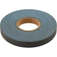 Draper emery cloth roll, 25mm x 50m, 120 grit, dark gray abrasive surface with brown cardboard core.