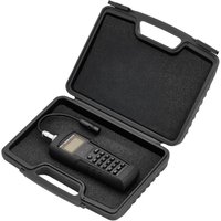 Black Draper ETBT Sonic Belt Tension Tester with digital display and keypad, housed in a black carrying case.
