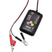 "Draper ETOT 12v Lambda Oxygen Sensor Tester, black with red and black cables, LED indicators, and control buttons"