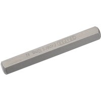 Hexagonal silver Draper Expert 10mm x 75mm insert bit with engraved branding for mechanic's bit sets.