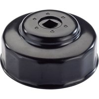 Black Draper Expert oil filter socket, 76mm diameter, 14 flutes, with square drive hole on top.