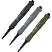 Draper Expert 3 Piece Nail Punch Set with black tips and textured handles in black, gray, and green.