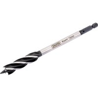 Draper Expert 4 fluted auger bit, 13 x 165mm, with silver shaft and black spiral cutting edges.
