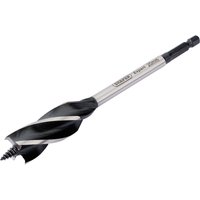 Draper Expert 4 Fluted Auger Bit, 20 x 165mm, silver shaft with black spiral flutes and hexagonal shank.