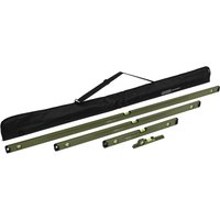 Draper Expert spirit level set with four green levels and black carrying case.