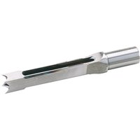 Silver Draper Expert 5/8" mortice chisel with a cylindrical shank and sharp cutting edge.