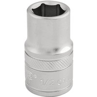 Silver Draper Expert 6 Point Imperial Socket, 1/2" square drive, with knurled grip and engraved size marking.