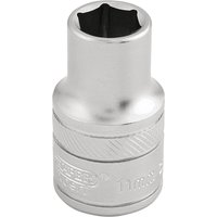Silver Draper Expert 11mm metric socket with 6-point design, 1/2" square drive, and textured grip.