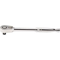 Silver Draper Expert ratchet with 60-tooth micro head, 1/2" square drive, and a sleek, polished handle.