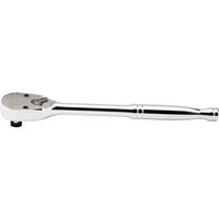 Silver Draper Expert ratchet with 60-tooth sealed head and 1/2" square drive, featuring a sleek, polished handle.