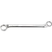 Silver Draper Expert bi-hexagon deep offset ring spanner, 32 x 36mm, with polished finish and angled ends.