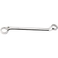 Silver Draper Expert bi-hexagon deep offset ring spanner, 41 x 46mm, with polished finish and angled ends.