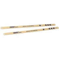Draper Expert bi-metal hacksaw blades, gold color, 24tpi, with black text and chevron pattern on one end.