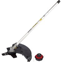 Draper Expert brush cutting and trimmer attachment with silver shaft, black guard, and red trimmer spool.