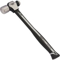 Black and silver Draper Expert ball pein hammer with carbon fibre shaft and dual-tone head, 900g (32oz).
