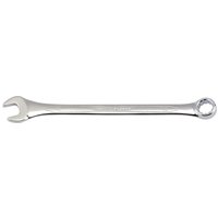 Silver Draper Expert 15mm combination spanner with open and ring ends, polished finish.
